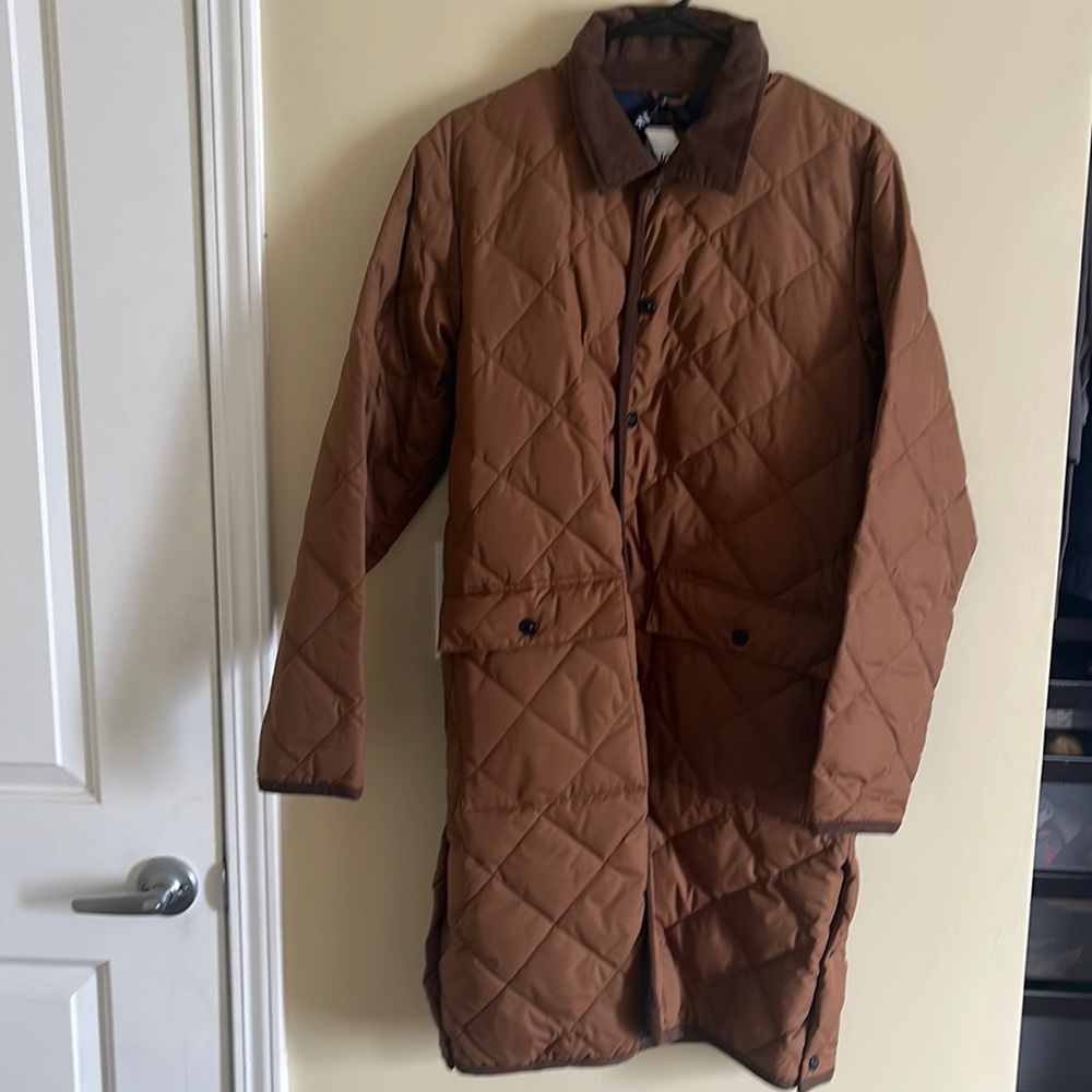 Taion long brown jacket down size S